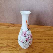 Eggshell Porcelain Bud Vase, 4", Chinese Japanese, Bone China, Flowers and Bird image 3