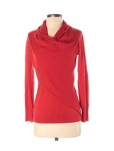 Lafayette 148 Red Long Sleeve Wrap Style Top Sweater 100% Wool Women&#39;s S... - $49.49