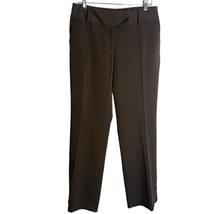 Apt9 Maxwell Stretch Career Dress Pants 10 Brown Straight Leg Pockets Bu... - $18.50