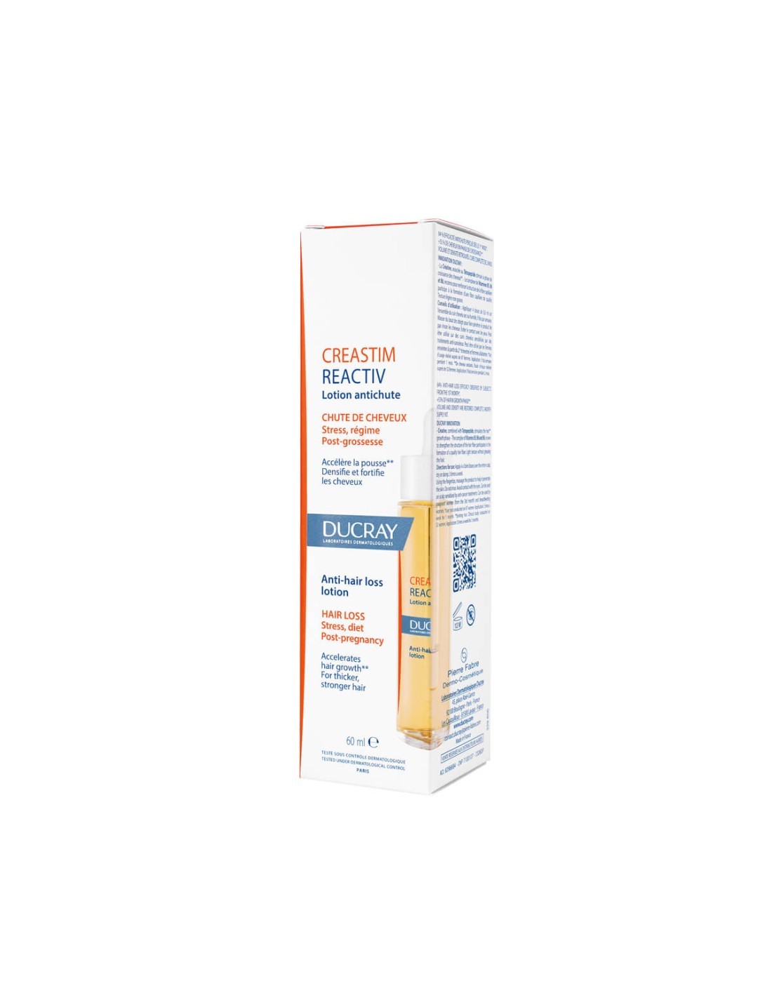 Ducray~Creastim Reactiv~Hair Loss Lotion~60ml~Excellent Quality Hair Care  - $63.99