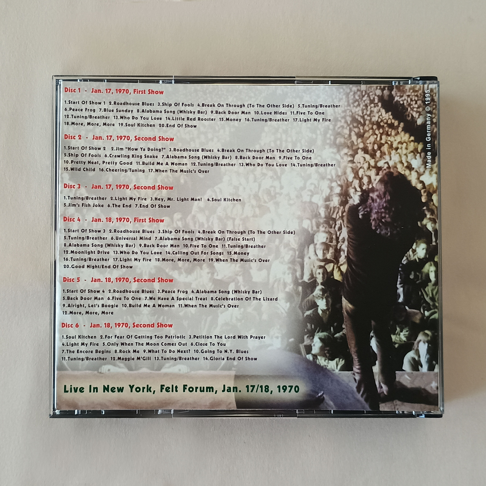 THE DOORS-LIVE IN NEW YORK FELT FORUM, Madison Square Garden Jan. 17- 18th, 1970 Item image 6