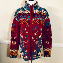 New IVKO Wool Nylon Cardigan Coat Jacket Size 40 / L $399 Cherry - £158.48 GBP