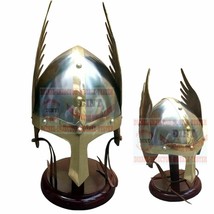Medieval Knight Viking Helmet Armor Winged Norman Helm Fully Wearable w/ Liner - £73.35 GBP