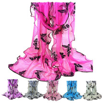 Butterfly Veil Scarf Shawl Vintage Colorful Lace Gauze Spring Summer Fas... - £4.76 GBP