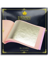 Barnabas Blattgold-Genuine 21K Gold Leaf Loose Sheets-3.1 Inches,25 Sheets - £50.51 GBP