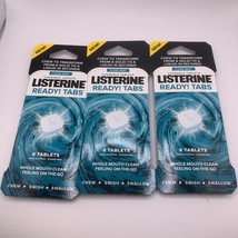 Lot Of 3 Listerine Ready Tabs 8 Pack Chewable Clean Mint Tablets - £27.12 GBP