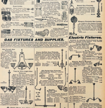 1969 Gas Lighting Fixtures 1901 Repro Advertisement Sears Home Supply DW... - $19.99