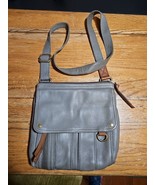 Fossil Morgan Leather Traveler Crossbody Bag Saddle Purse saddle Blue - $59.35