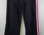 L) SO Woman Striped Pink Black Sweatpants XL 16 Embroidered - $11.87