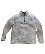 Victoria&#39;s Secret Pink xs white teddy sherpa pullover half zip - $23.00