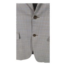 Lanificio Filarte Wool Blazer 38 R Tan Light Blue Western Check Spencer ... - $1,036.81 MXN