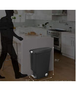 Gray Slim SIMPLEHUMAN- Step On TRASHCAN 10-11 GAL 40 Liter w/ FRONT LOCK Was $40 - $29.99