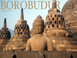 16x20" CANVAS Decor.Room art print.Travel shop.Borobudur Indonesia.6031 - £37.05 GBP