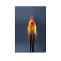 Art Poster Burning Room Unframed Indoor Canvas Wall Art 12x18 inch - £8.21 GBP