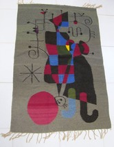 Joan Miro Inspired Mid-Century Tapestry Rug Weaving Vintage Estate - £1,997.59 GBP