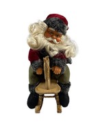 Christmas Santa Claus Riding on ROCKING HORSE Battery Powered Rocks Anim... - £23.99 GBP