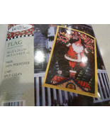 Mary Engelbreit Believe Santa Christmas Indoor Outdoor Flag 38” X 24 New... - $44.76 CAD