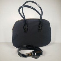 Vintage DKNY Medium Black Dome Satchel Handbag - Made in Italy - $70.13
