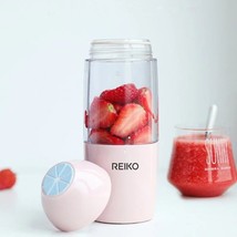 Reiko 380ML Portable Blender With USB Rechargeable Batteries In Pink - £30.20 GBP