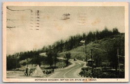 Skyline Drive Virginia 1940s Postcard Spotswood Monument Swift Run Gap - $5.33
