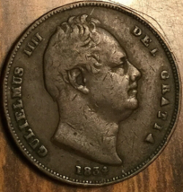 1834 Uk Gb Great Britain Farthing Coin - $11.32