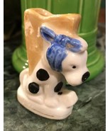 Vtg. Lustreware Scotty Dog? Collector 2 1/2&quot; Ceramic Mini Vase Figure Japan - $335.66 MXN