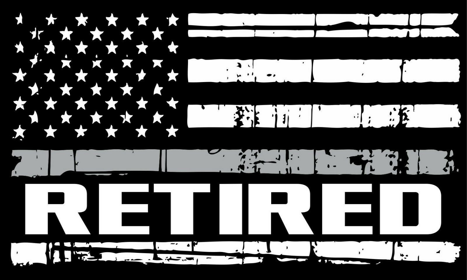 Corrections Officer RETIRED Distressed Flag Exterior Window Decal REFLEC... - $3.95+