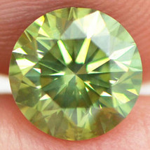 Round Shaped Diamond Fancy Green Color Loose VS2 Natural Enhanced 1.51 Carat - £1,878.51 GBP