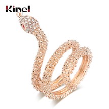 Animal Jewelry Wholesale Fashion Rose Gold Snake Rings For Women Heavy Metals Pu - £7.01 GBP