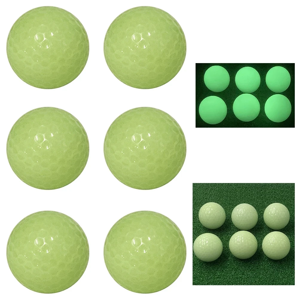 Sporting 6pcs Glow Golf Balls for Night Sportings Tournament Fluorescent Glowing - £23.97 GBP