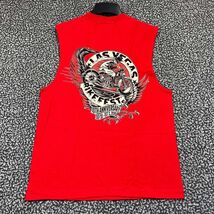 Vintage Las Vegas Bike Fest Shirt Medium Red Alstyle Sleeveless Deadstoc... - $31.94 CAD