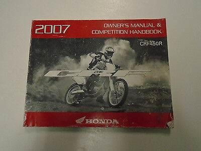 2007 Honda CRF450R Opérateurs Propriétaires Propriétaire Manuel Usine OEM - $54.58