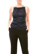 Finders Keepers Womens Top Amazing Told You Sleeveless Stylish Navy Size S - £30.73 GBP