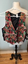 Vintage Jessica Stevens Christmas Ornaments Vest Size S/M Black - €18,96 EUR