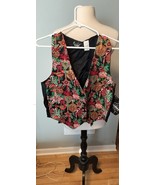 Vintage Jessica Stevens Christmas Ornaments Vest Size S/M Black - €18,78 EUR