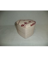 Pandora Heart-Shaped Leather Jewelry Box Case Two-Tiered Travel Blush an... - $471.36 MXN