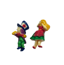 Vintage Lot Plastic Mad Hatter Alice Brooch Pins Colorful kidcore retro - £23.49 GBP