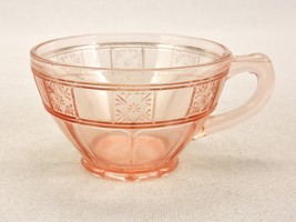 Vintage Jeannette Pink Depression Glass Cup, Doric Pattern, 8-Panels/16 Frames - £7.76 GBP