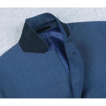 Men's Renoir Wool Blend Slim Fit 2pc Suit Sharkskin Texture 557-1 Blue image 5
