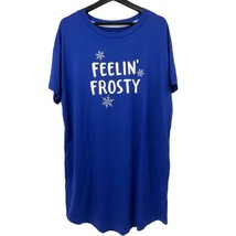 Holiday sleepshirt L/XL women&#39;s pajamas Feelin&#39; Frosty nightgown Winter  - £6.88 GBP