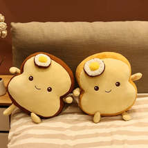 25CM Cute Creative  Toast Stuffed Pillow Soft Kawaii Bread Plush Toy Sim... - £4.05 GBP+