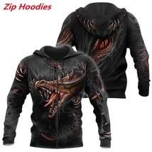 Attoo and Dungeon  3D Printed Unisex Deluxe Hoodie Men Sweatshirt Streetwear Zip - $154.42