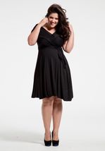 SWAK Designs Sexy Black Eternity Wrap Short Dress, Versatile Party Festive Fun - £39.40 GBP