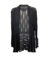 Jarbo Black Pima Cotton Deconstructed Open Cardigan Size 4 - $97.29 CAD