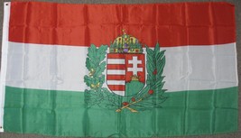3X5 HUNGARY WITH CREST FLAG HUNGARIAN FLAGS BANNER F474 - £15.93 GBP