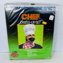Halloween Mask vtg Ben Cooper costume decoration Chef Cook Dress Up 1989 Baker - £98.92 GBP