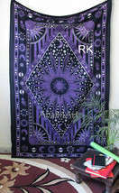 Twin Psychedelic Tapestry Sun moon Mandala Throw Wall Hanging Gypsy Bedspread - £16.27 GBP