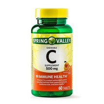Spring Valley Vitamin C 500 mg Chewable - 60 Tablets - £9.73 GBP