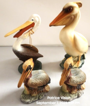 Pelican Figurines 2 Lefton 1 Royal Hilton China 1 Norleans Ceramic Vintage - $74.80