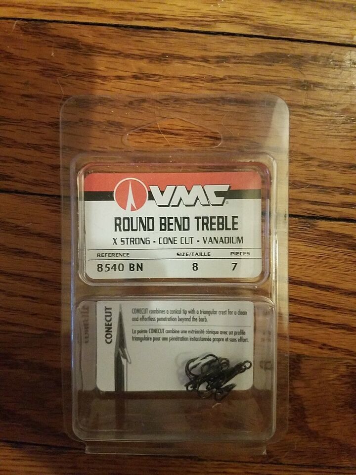 Vmc Round Bend Treble Size 8 Pieces 7 - $20.67